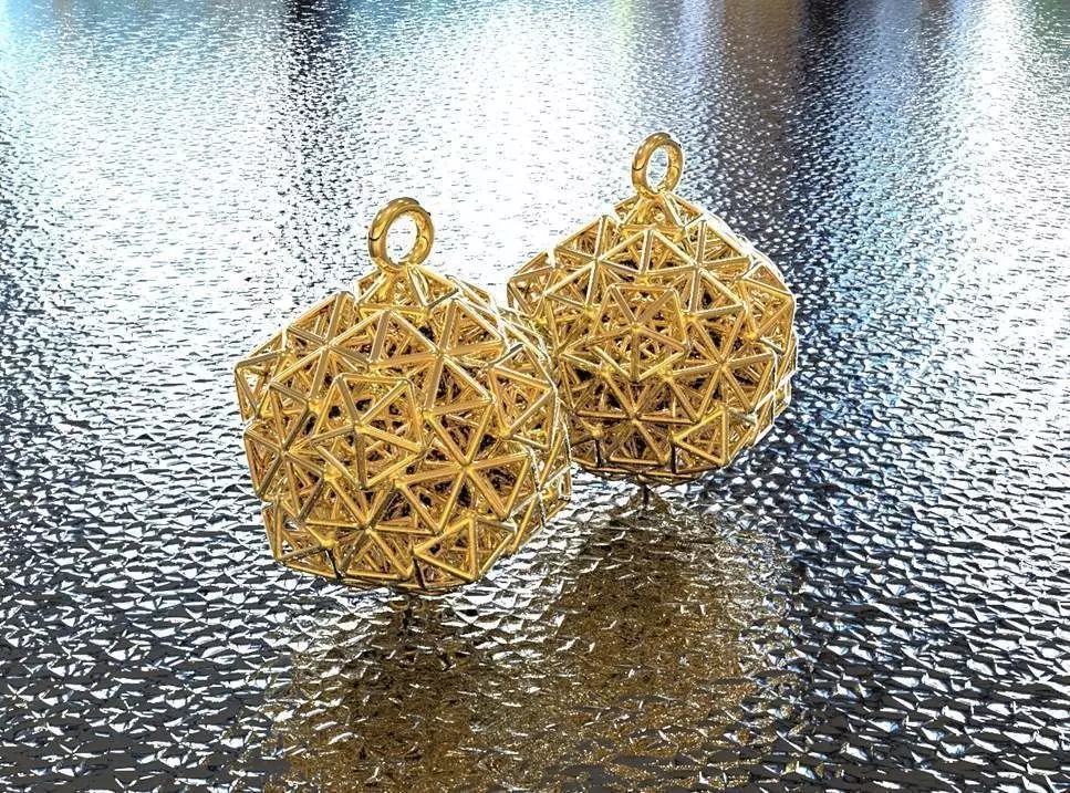 BRO ICOSAHEDRON EARRING 3D print model