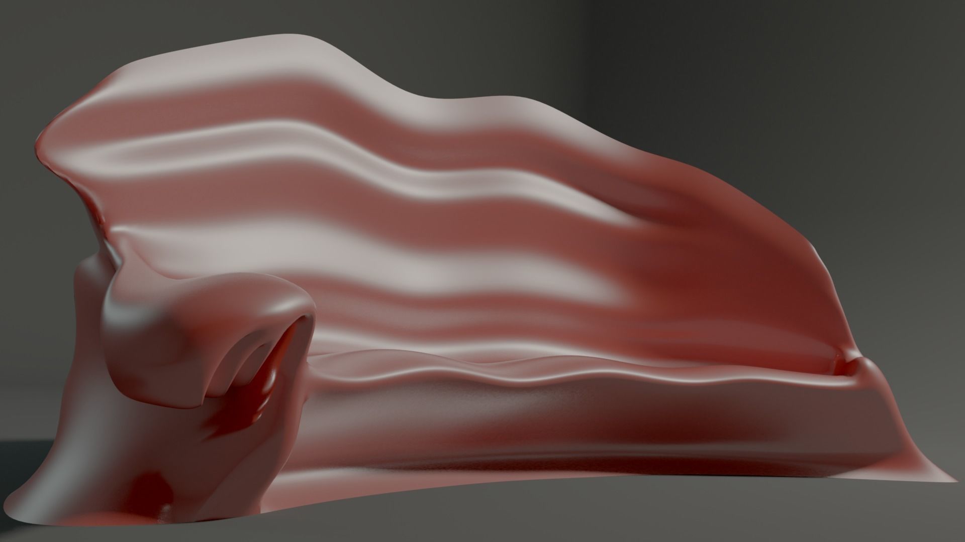 Bionic sofa Low-poly 3D model_0