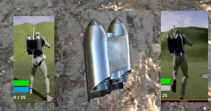 Rocket or Jet Pack  For Flying in Games