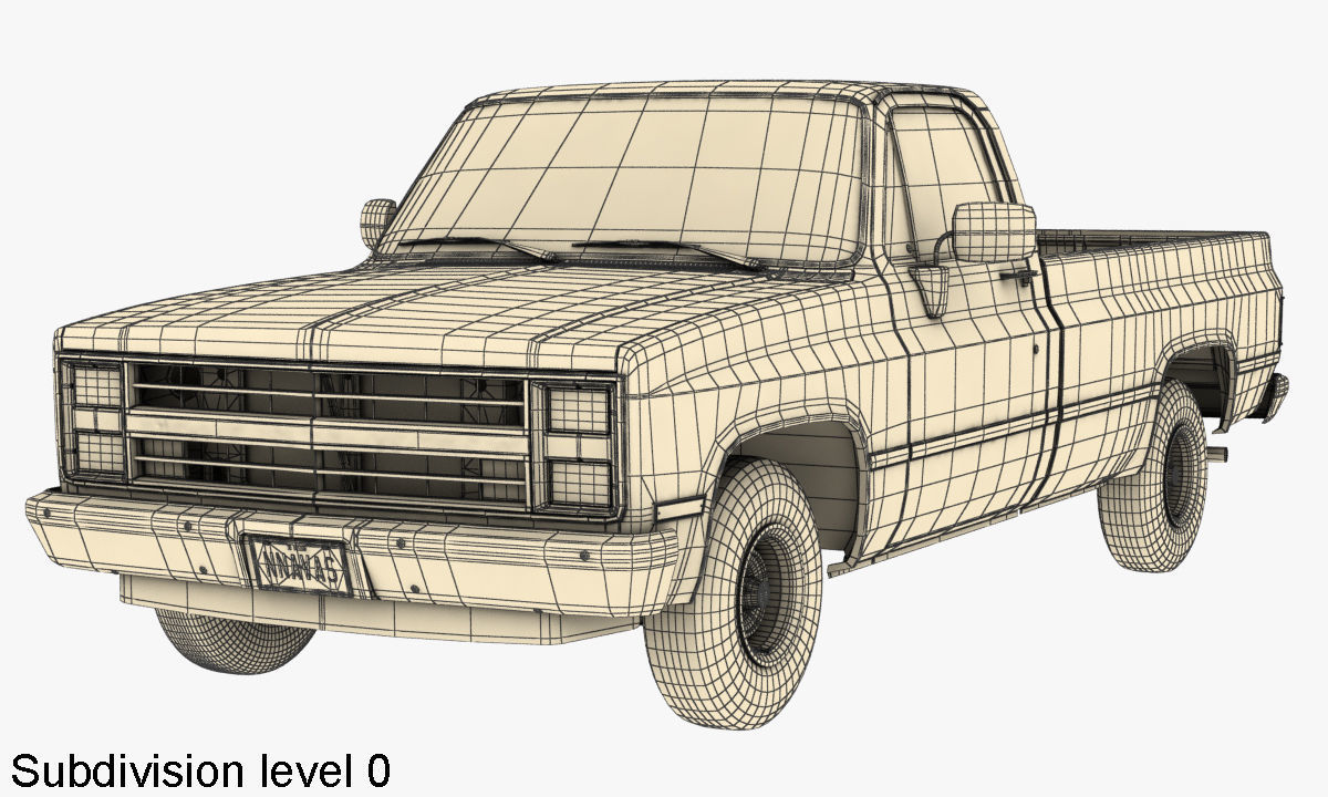 GENERIC PICKUP TRUCK 1 3D model_12
