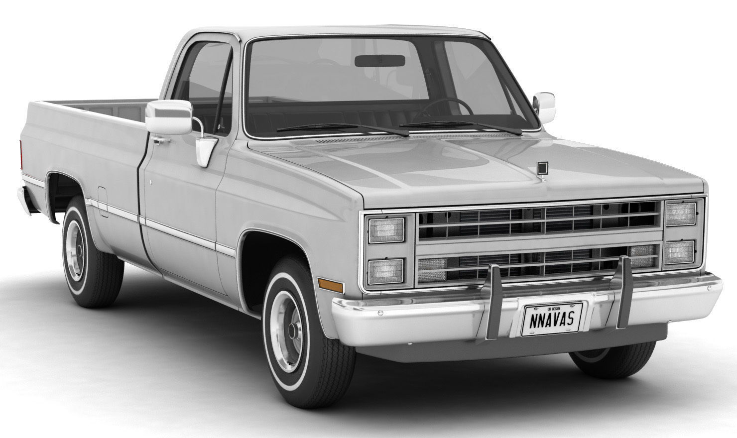 GENERIC PICKUP TRUCK 1 3D model_2