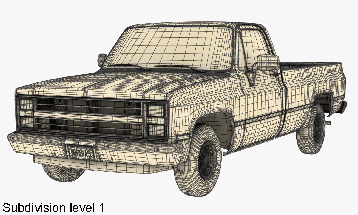 GENERIC PICKUP TRUCK 1 3D model_13