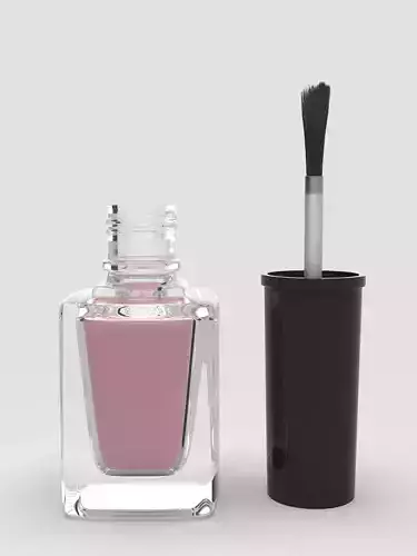 Nail Polish with realistic brush 3D model