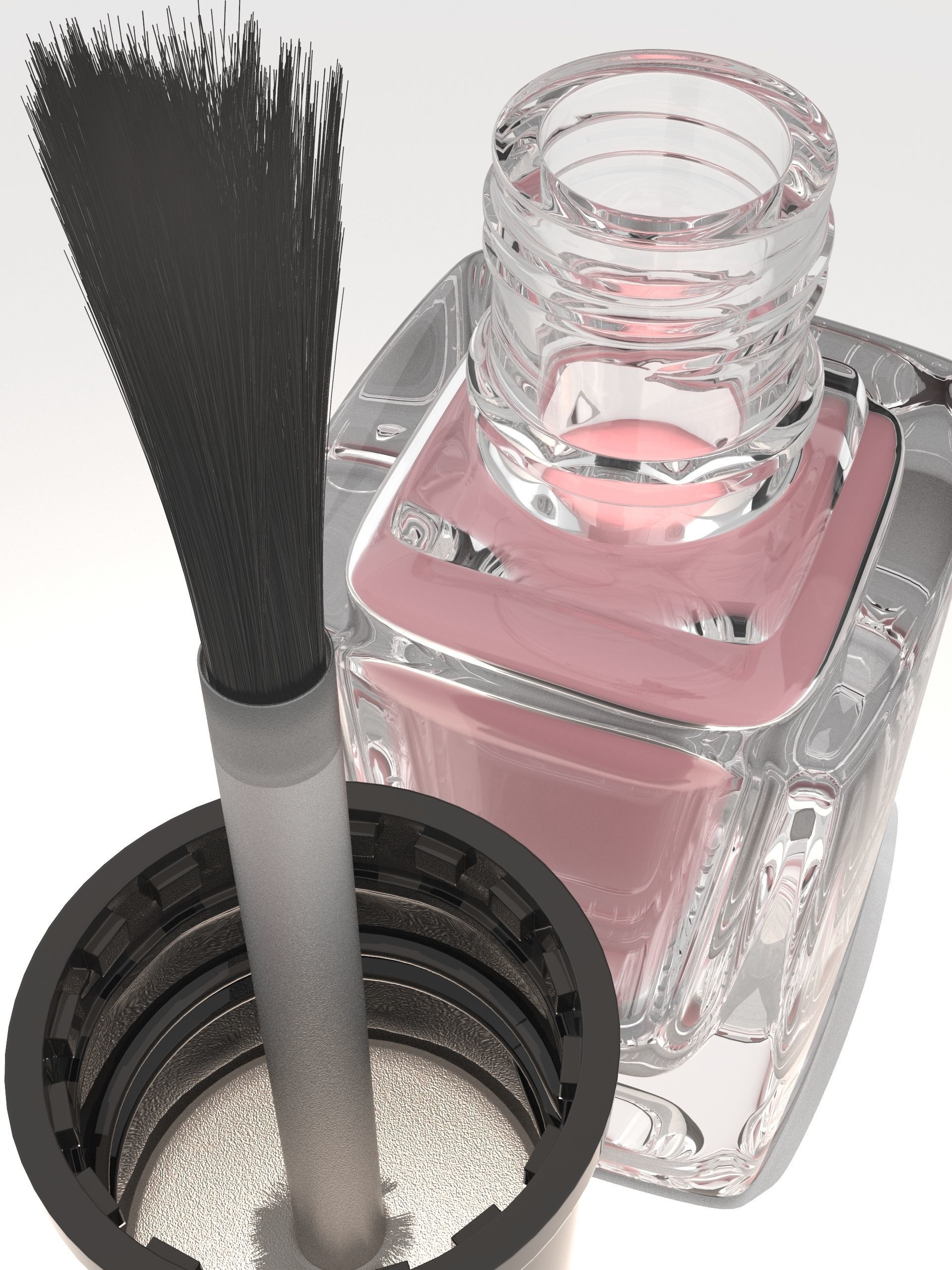 Nail Polish with realistic brush 3D model_5