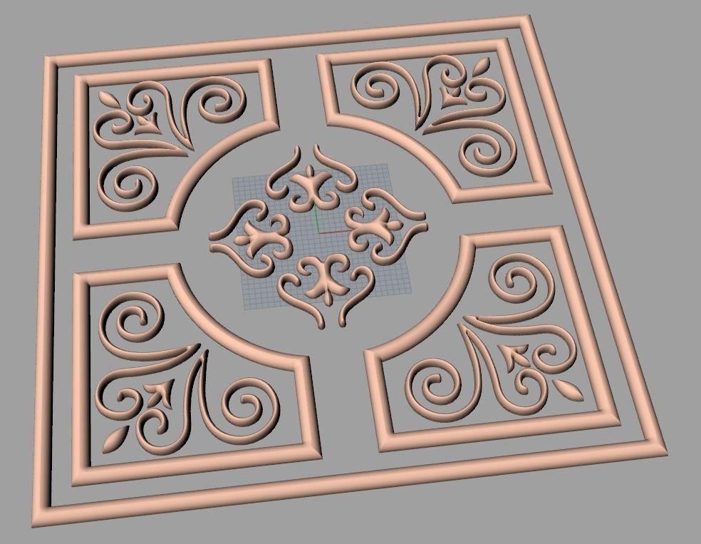 Artcam Aspire 3D relief models STL Files used for CNC E562 3D model_1