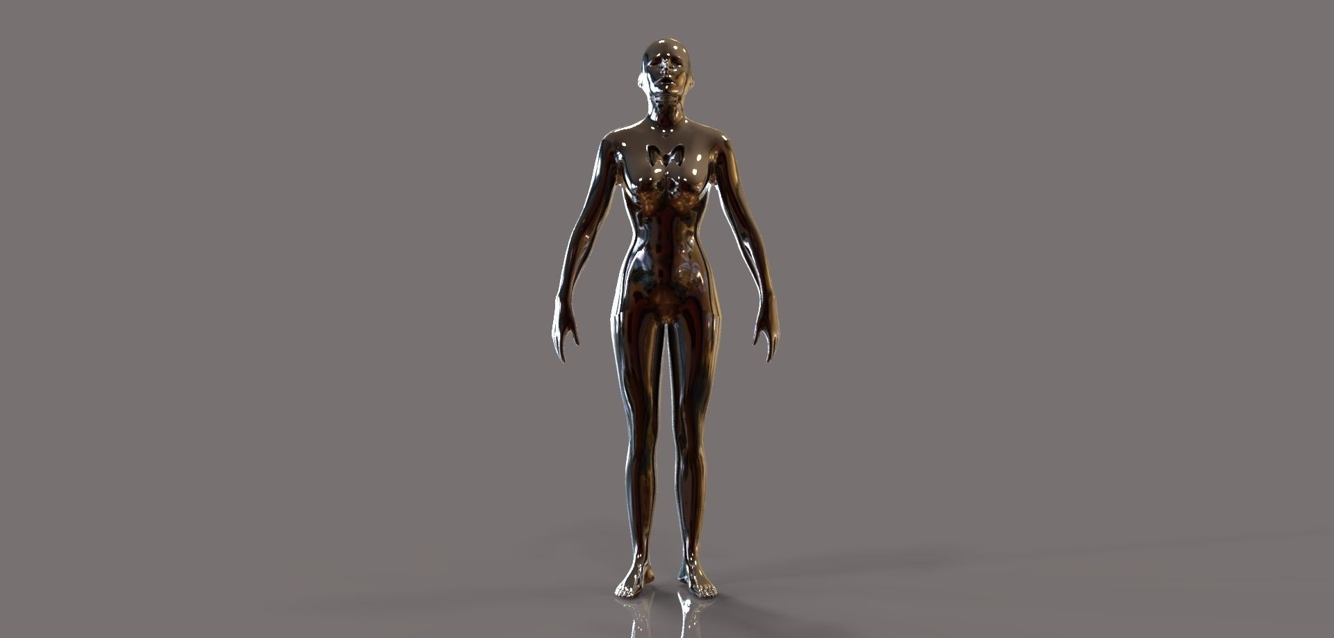 Female Human Body Free 3D model_4
