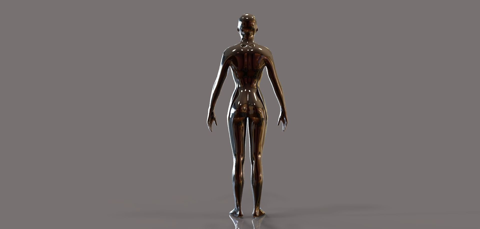 Female Human Body Free 3D model_2