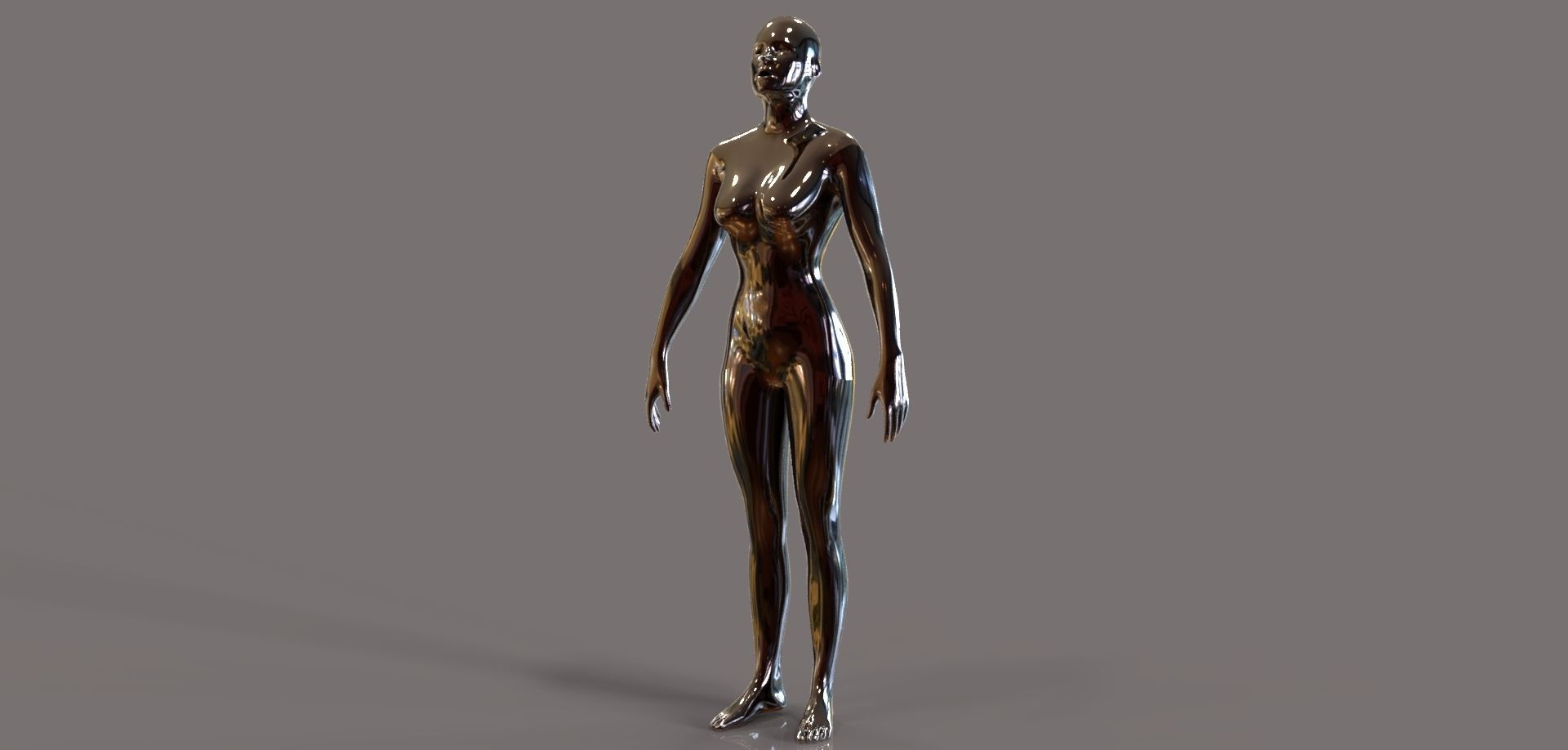 Female Human Body Free 3D model_5