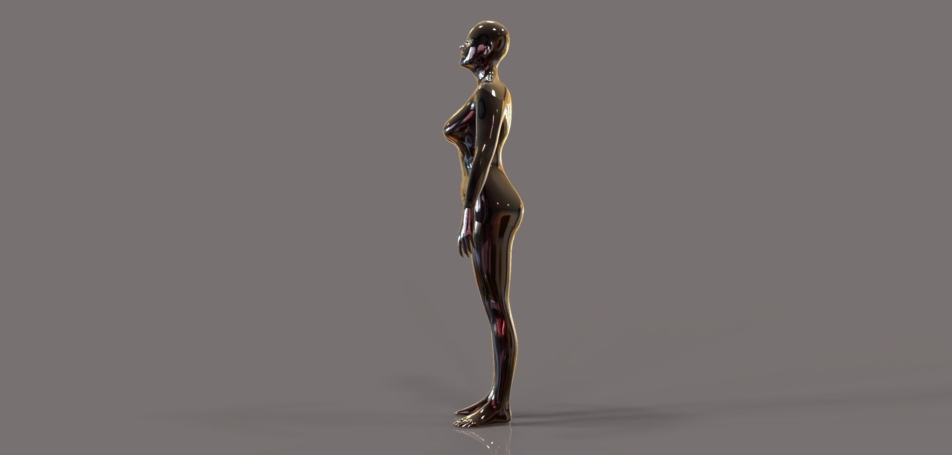 Female Human Body Free 3D model_3
