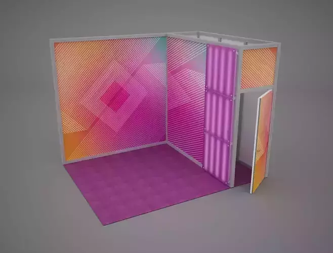 Exhibition stand octanorm maxima 4x3 m 2 3D model