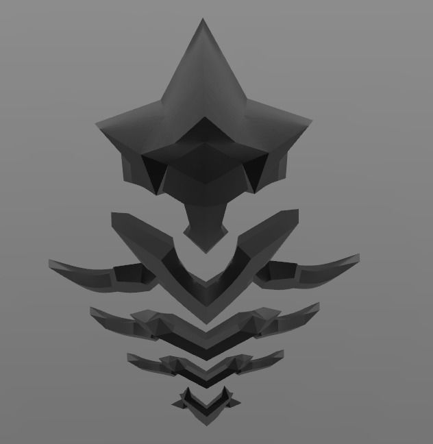 Overwatch Nevermore Reaper Spine Armor 3D print model_1