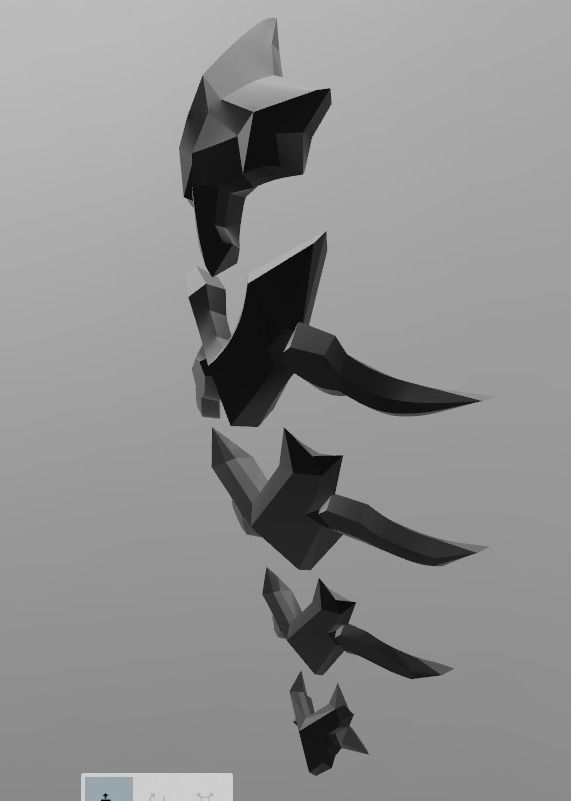 Overwatch Nevermore Reaper Spine Armor 3D print model_3