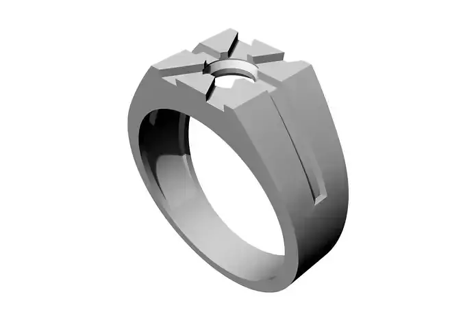 An 28 ring with cross in middle