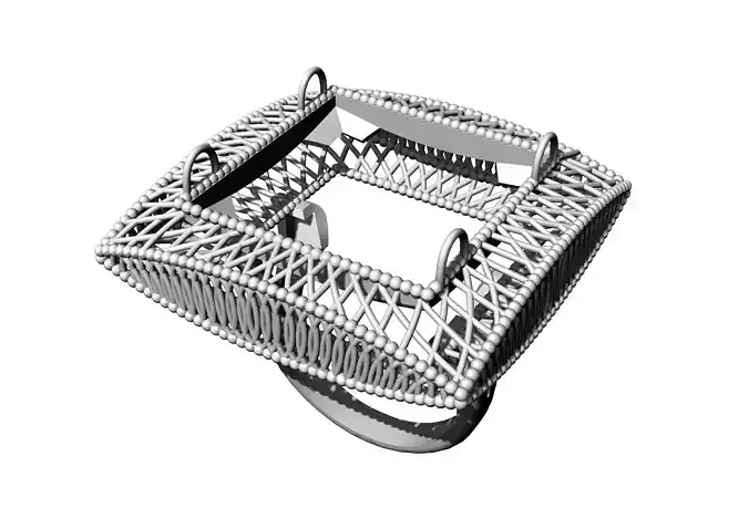 An 27 square ring with diamonds