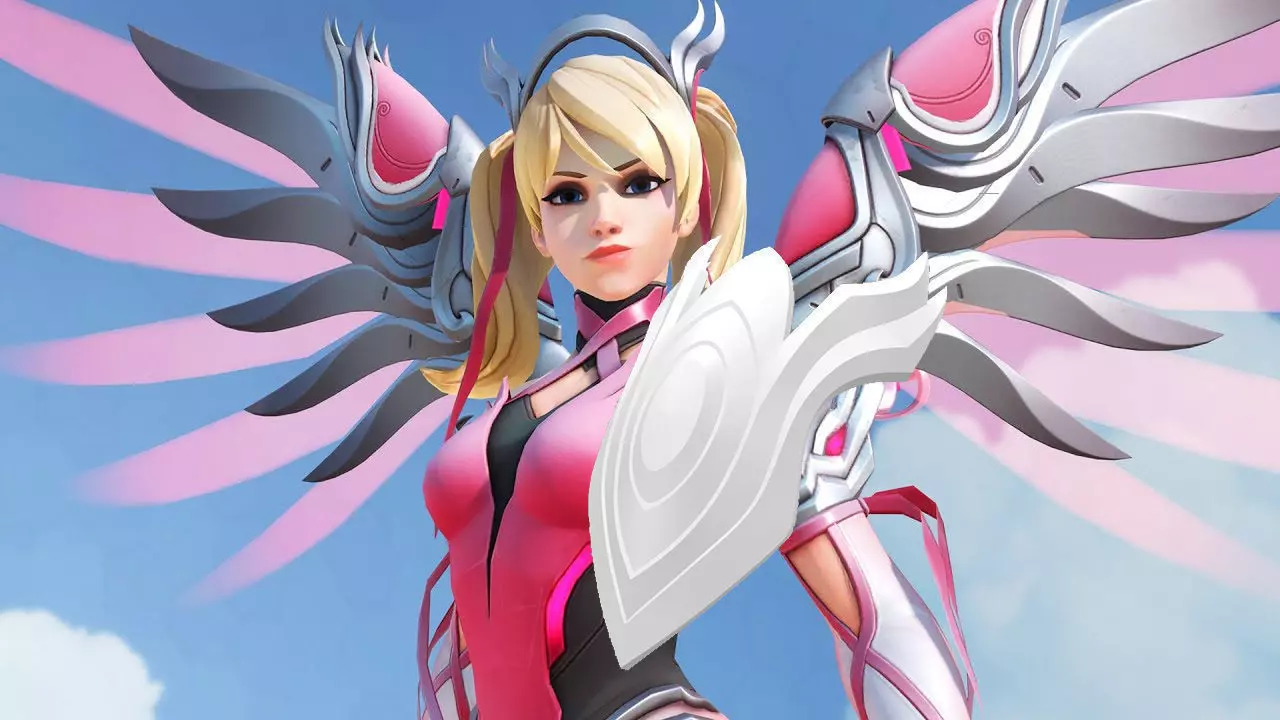 Overwatch Mercy Pink Hand Guard 3D print model_0