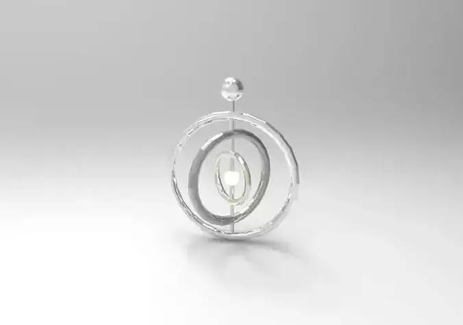 trottola circular pendant in sterling silver Free 3D model