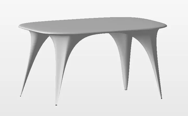 Organic Table 3D print model_0