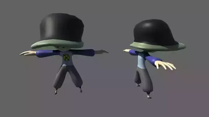 Rusher character in hat