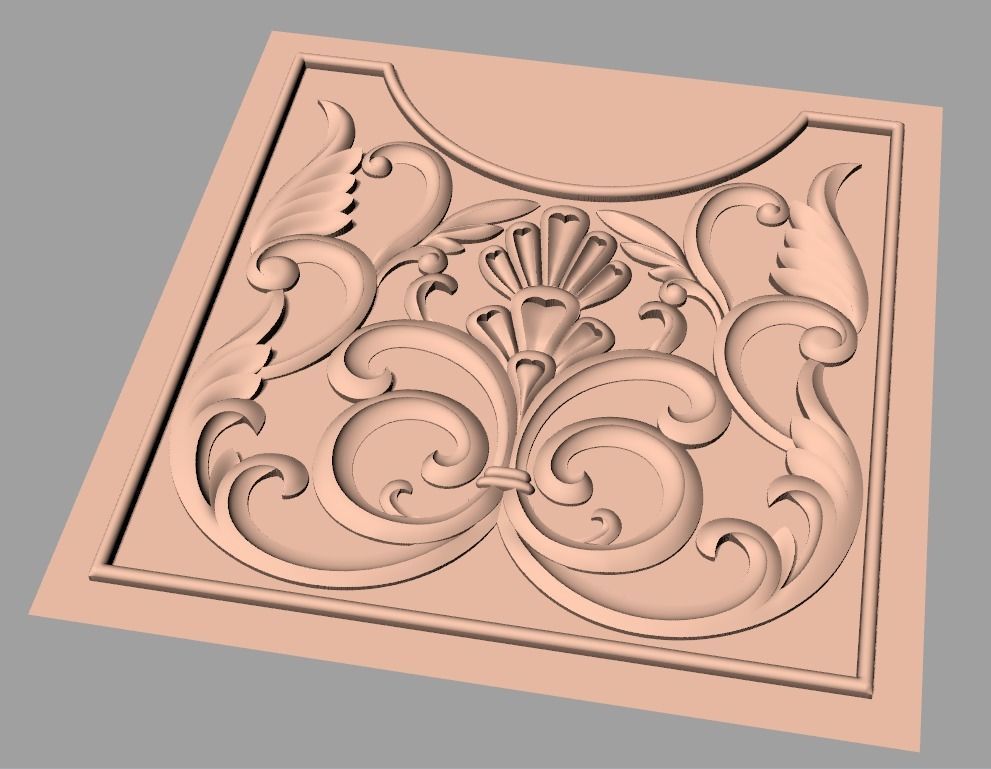 Artcam Aspire 3D relief models STL Files used for CNC E637 3D model_1