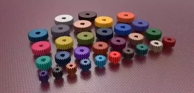 JIS Spur Gear Free 3D model