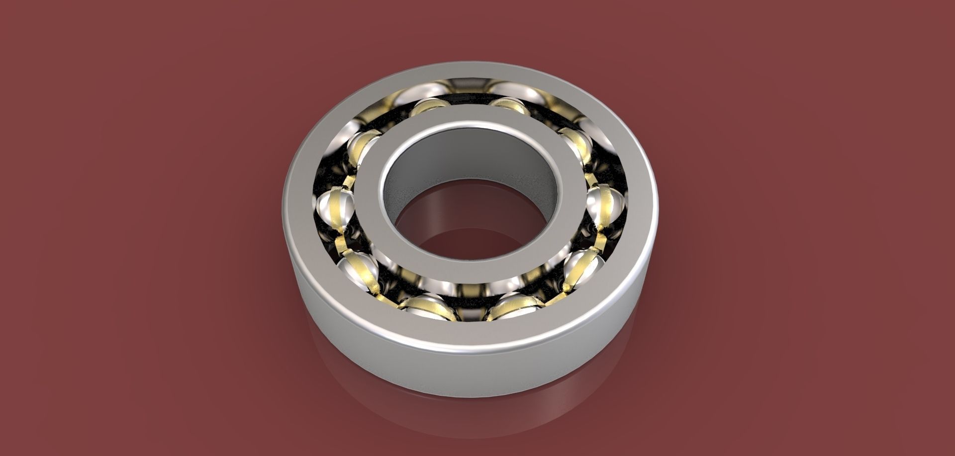 SKF Radial Ball Bearing free 3D Model .ige .igs .iges