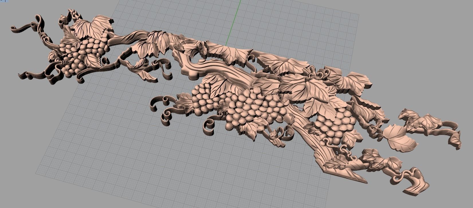 Artcam Aspire grape 3D relief models STL file used for CNC E615 3D model_1