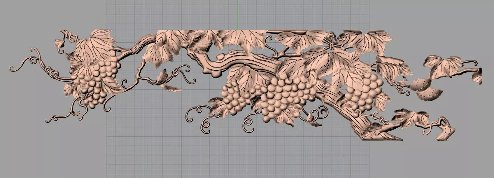 Artcam Aspire grape 3D relief models STL file used for CNC E615 3D model_0