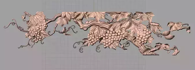 Artcam Aspire grape 3D relief models  STL file used for CNC E615