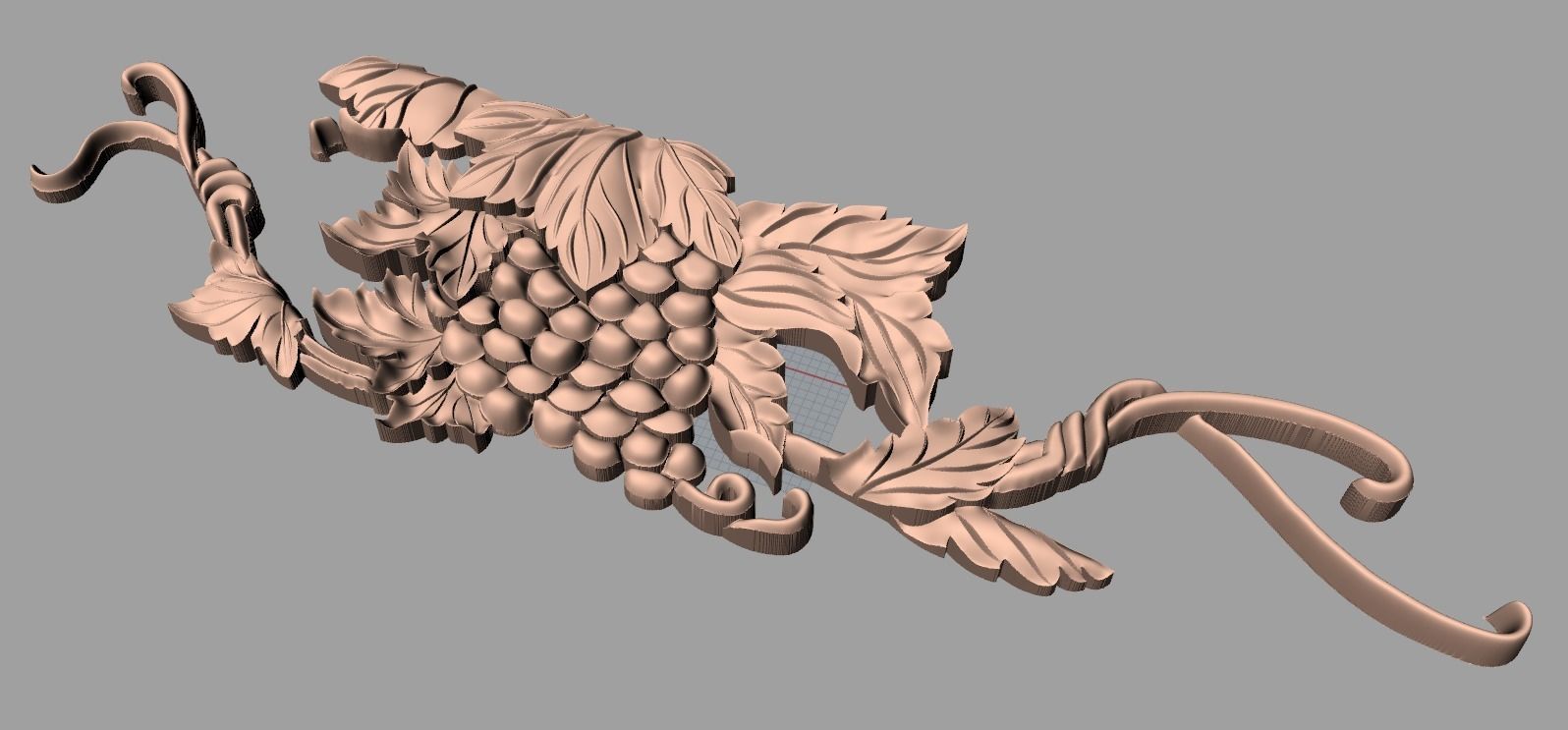 Artcam Aspire grape 3D relief models STL file used for CNC E614 3D model_1