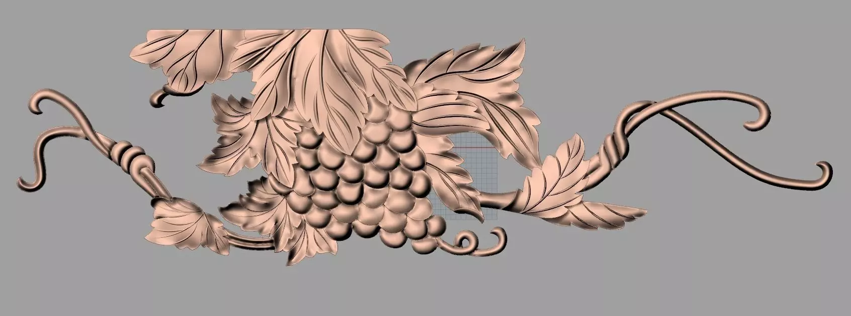 Artcam Aspire grape 3D relief models STL file used for CNC E614 3D model_0