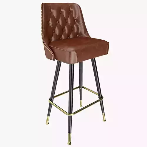Bar Stool Leather 3D model