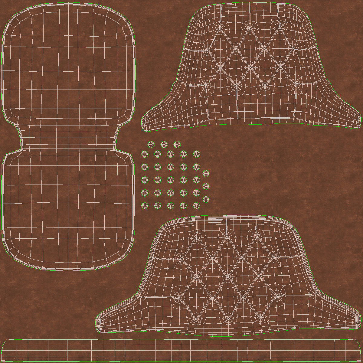 Bar Stool Leather 3D model_23