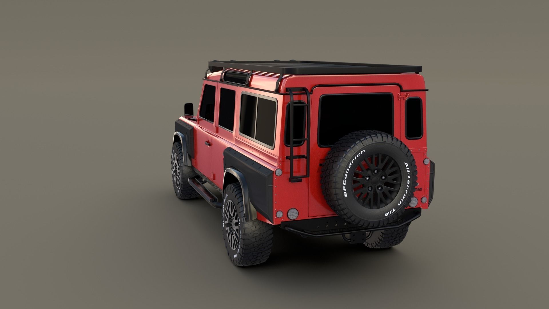 Land Rover Defender 110 Custom v2 3D model_2