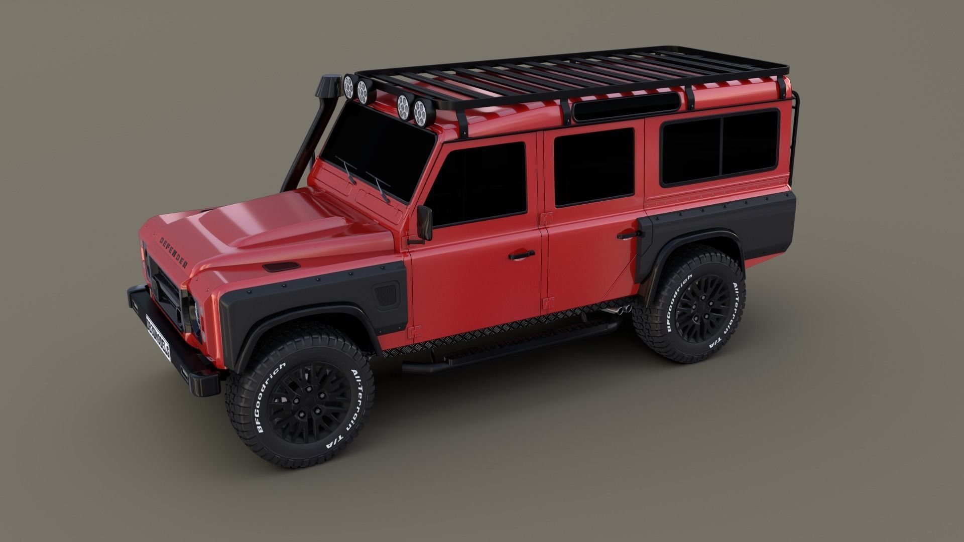 Land Rover Defender 110 Custom v2 3D model_13