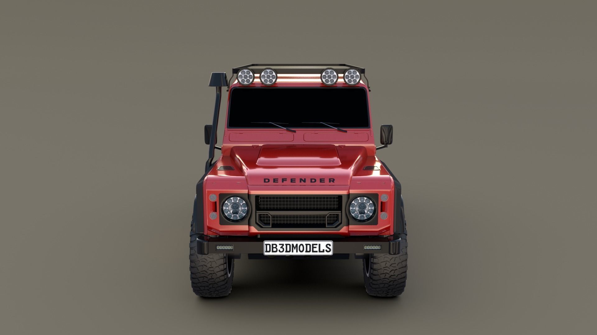 Land Rover Defender 110 Custom v2 3D model_1