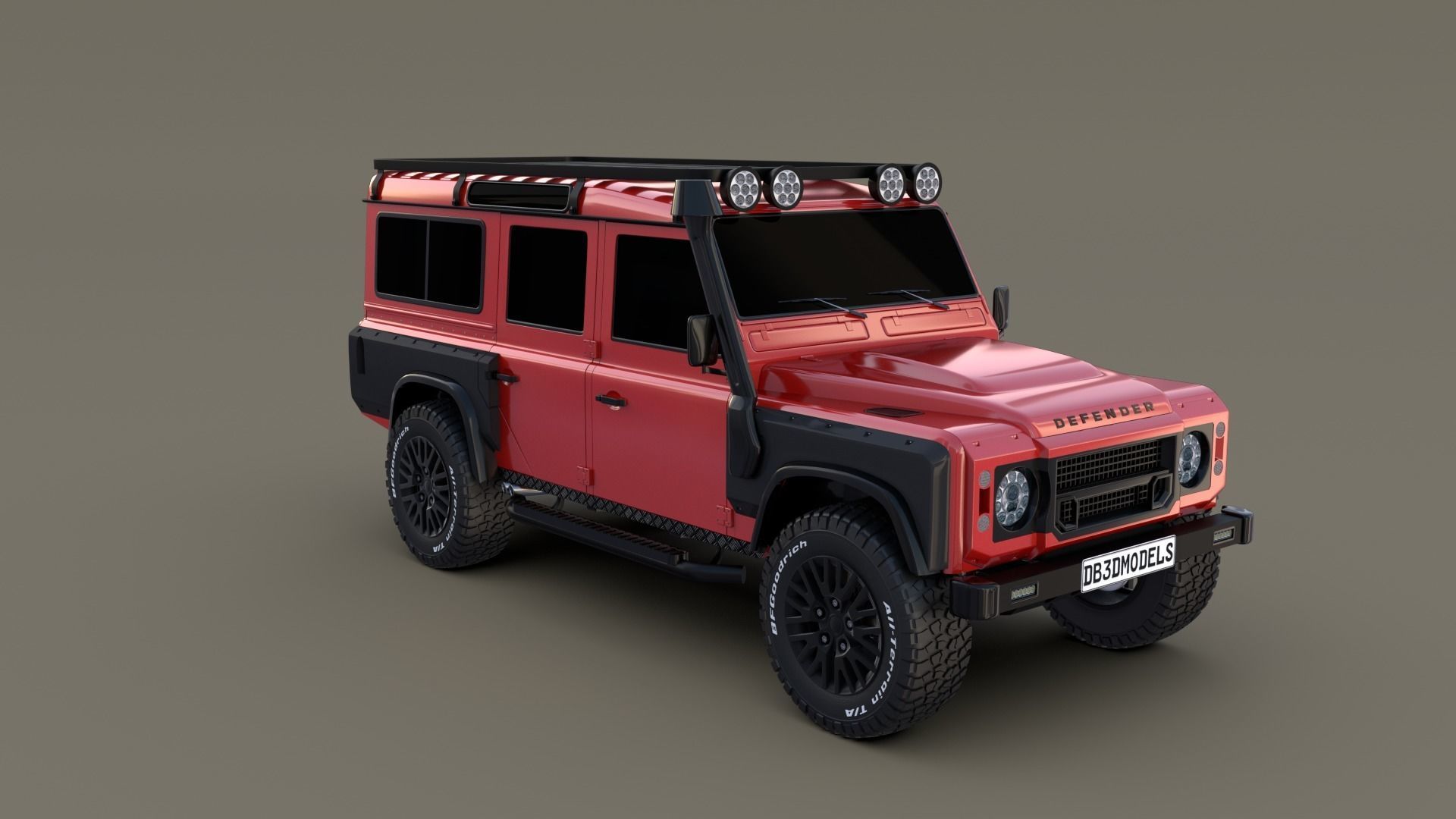 Land Rover Defender 110 Custom v2 3D model_11