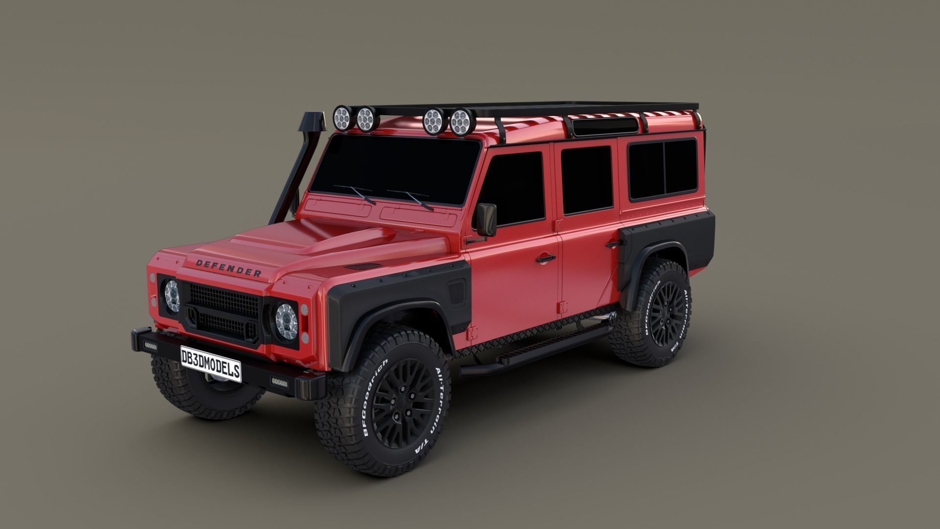 Land Rover Defender 110 Custom v2 3D model_6