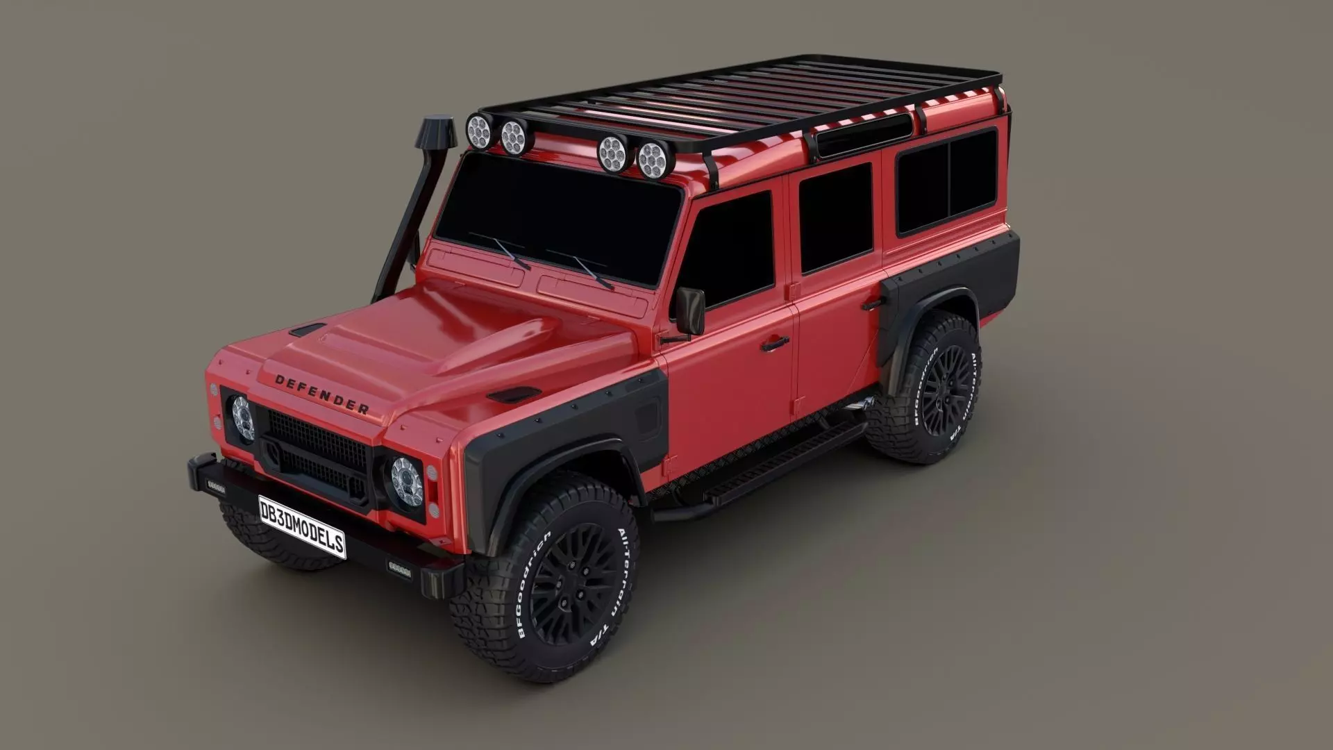 Land Rover Defender 110 Custom v2 3D model_0