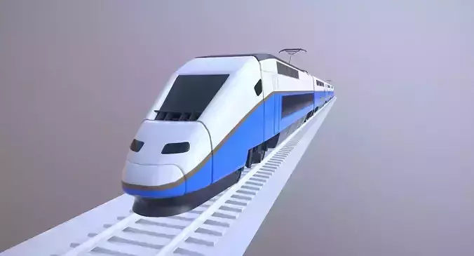 Euroduplex Train Lowpoly