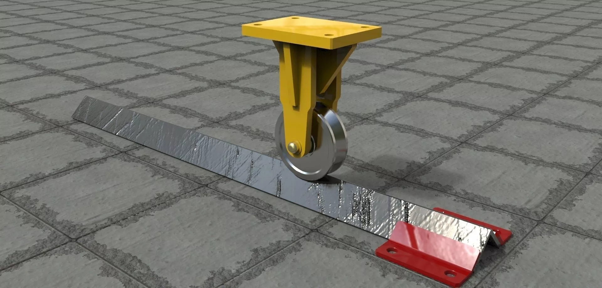 Heavy Duty Caster Wheel Free 3D model