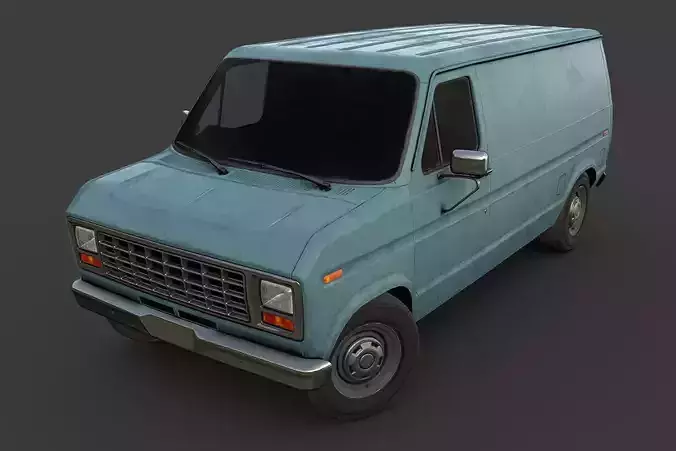 Old Van Low-poly 3D model