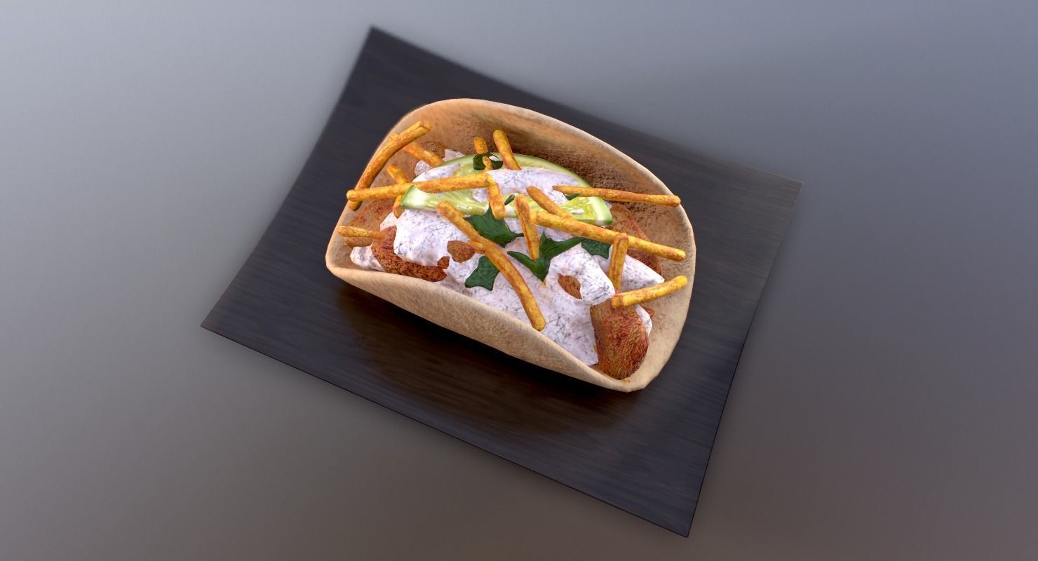 Mexican Tacos with Salat 3D model_11