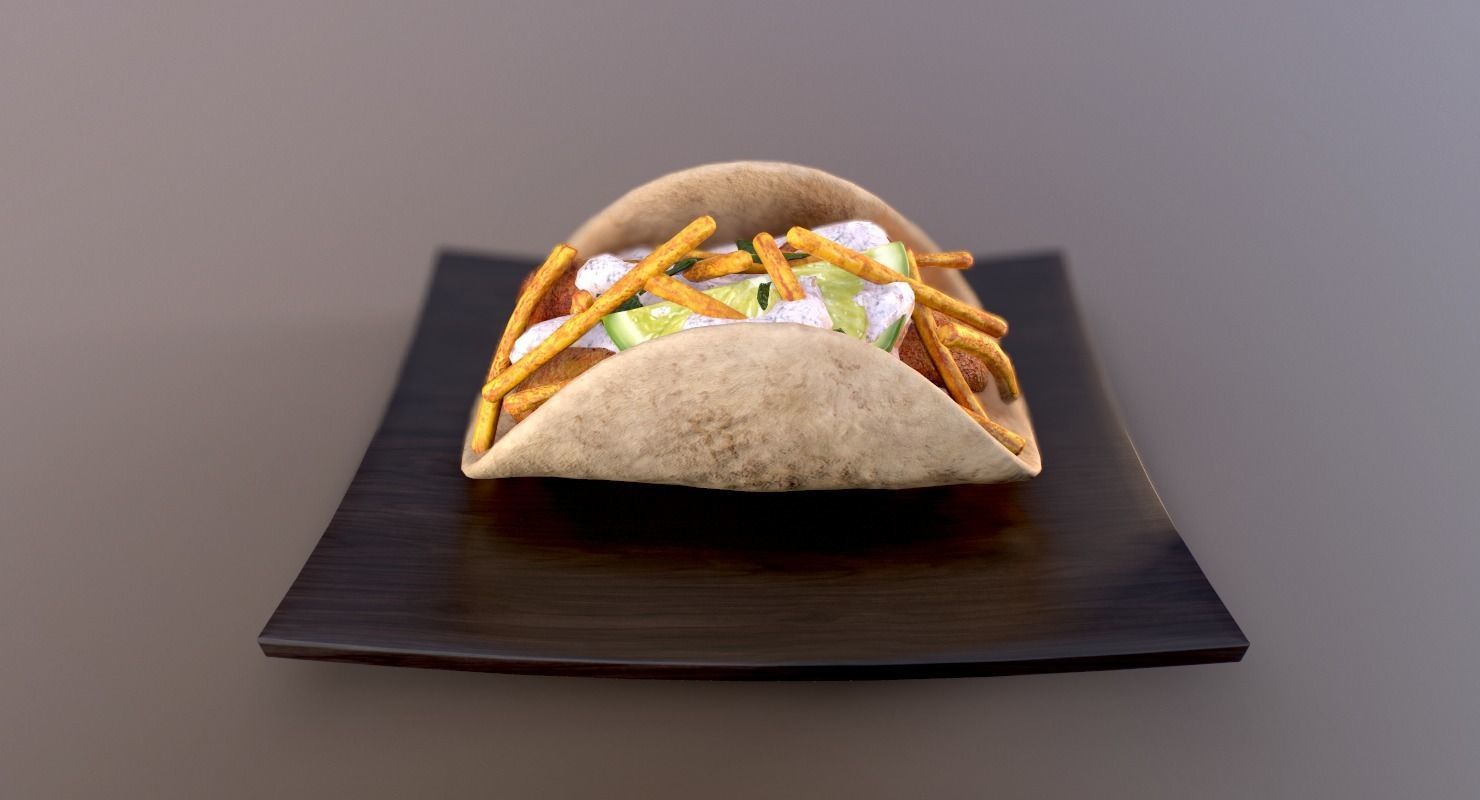 Mexican Tacos with Salat 3D model_3