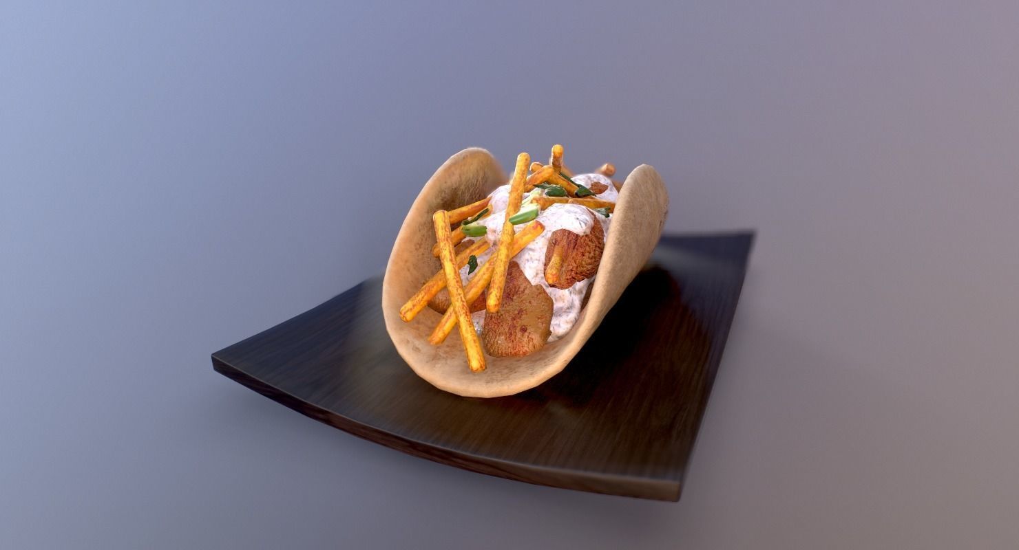 Mexican Tacos with Salat 3D model_2