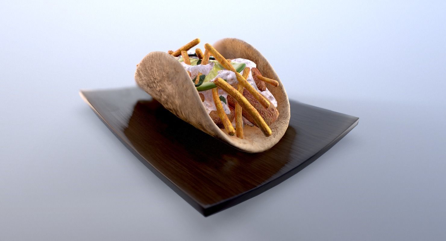 Mexican Tacos with Salat 3D model_5