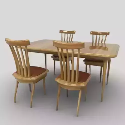 Dining Table Low-poly 3D model