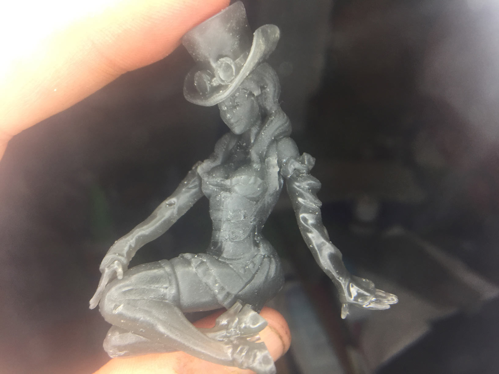 Steampunk Girl Pinup 3D print model 3D print model_9
