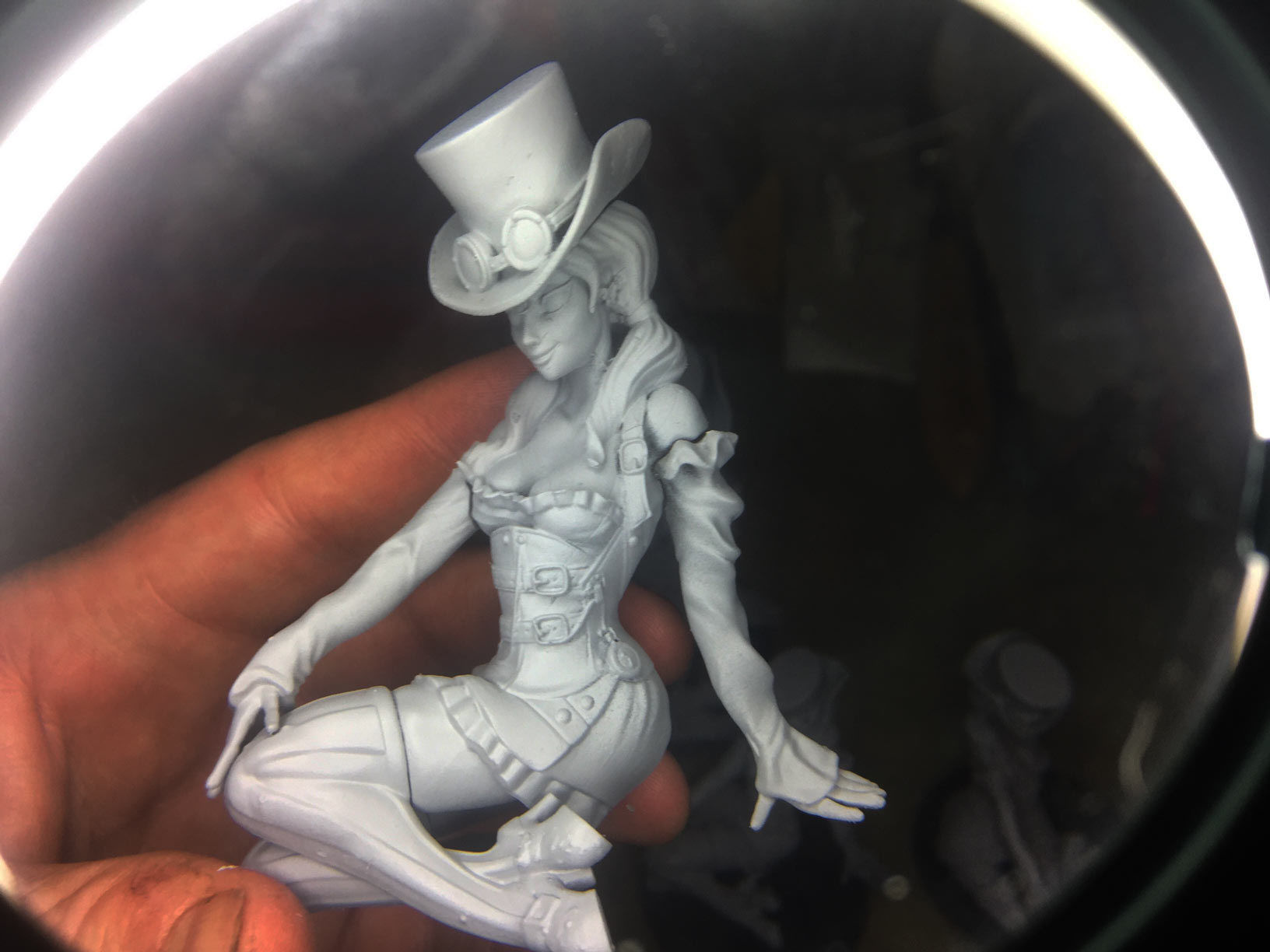 Steampunk Girl Pinup 3D print model 3D print model_11
