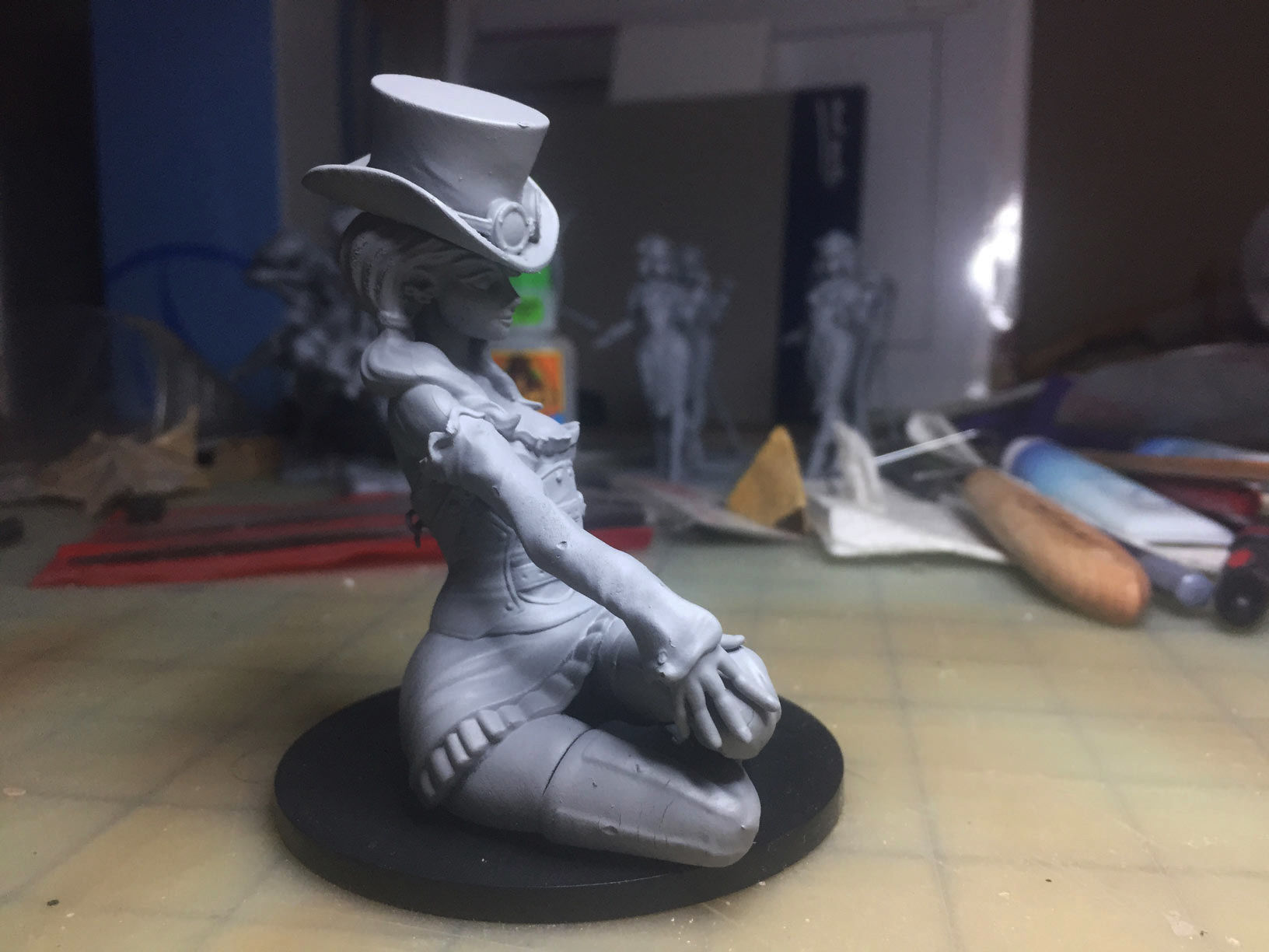 Steampunk Girl Pinup 3D print model 3D print model_15