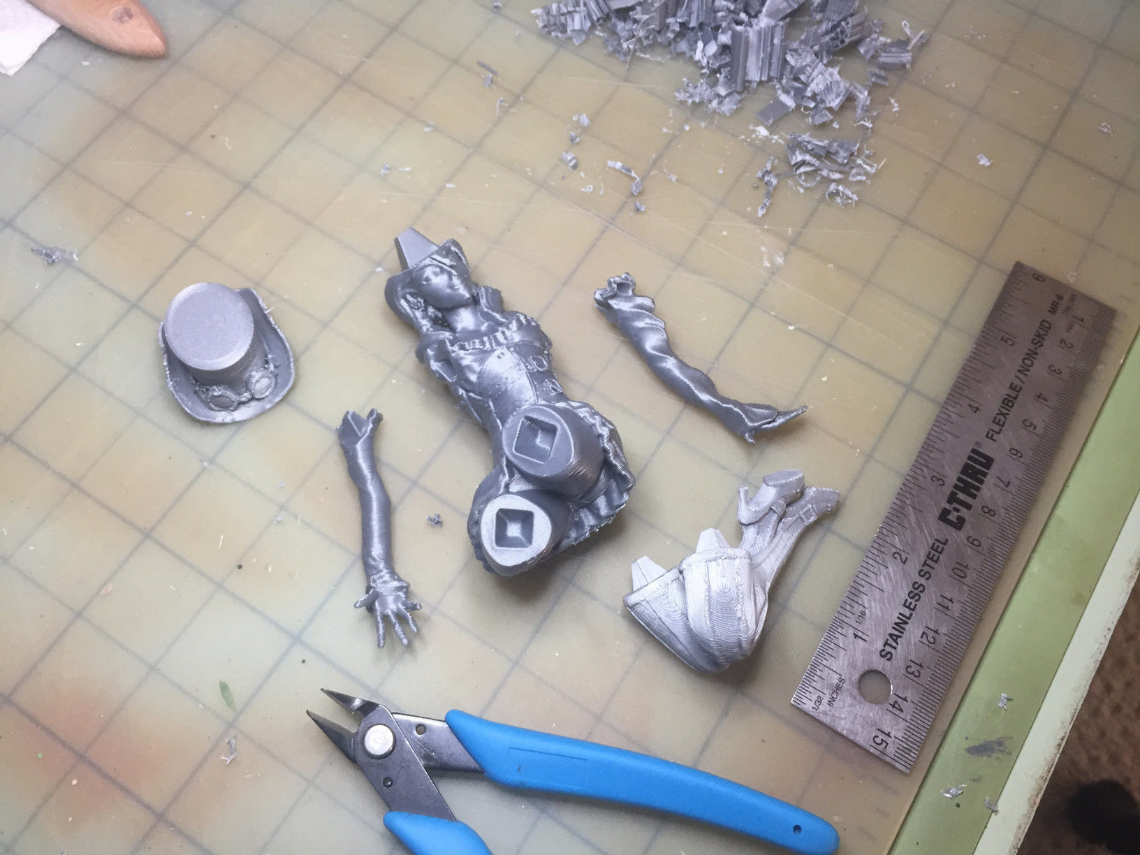 Steampunk Girl Pinup 3D print model 3D print model_16